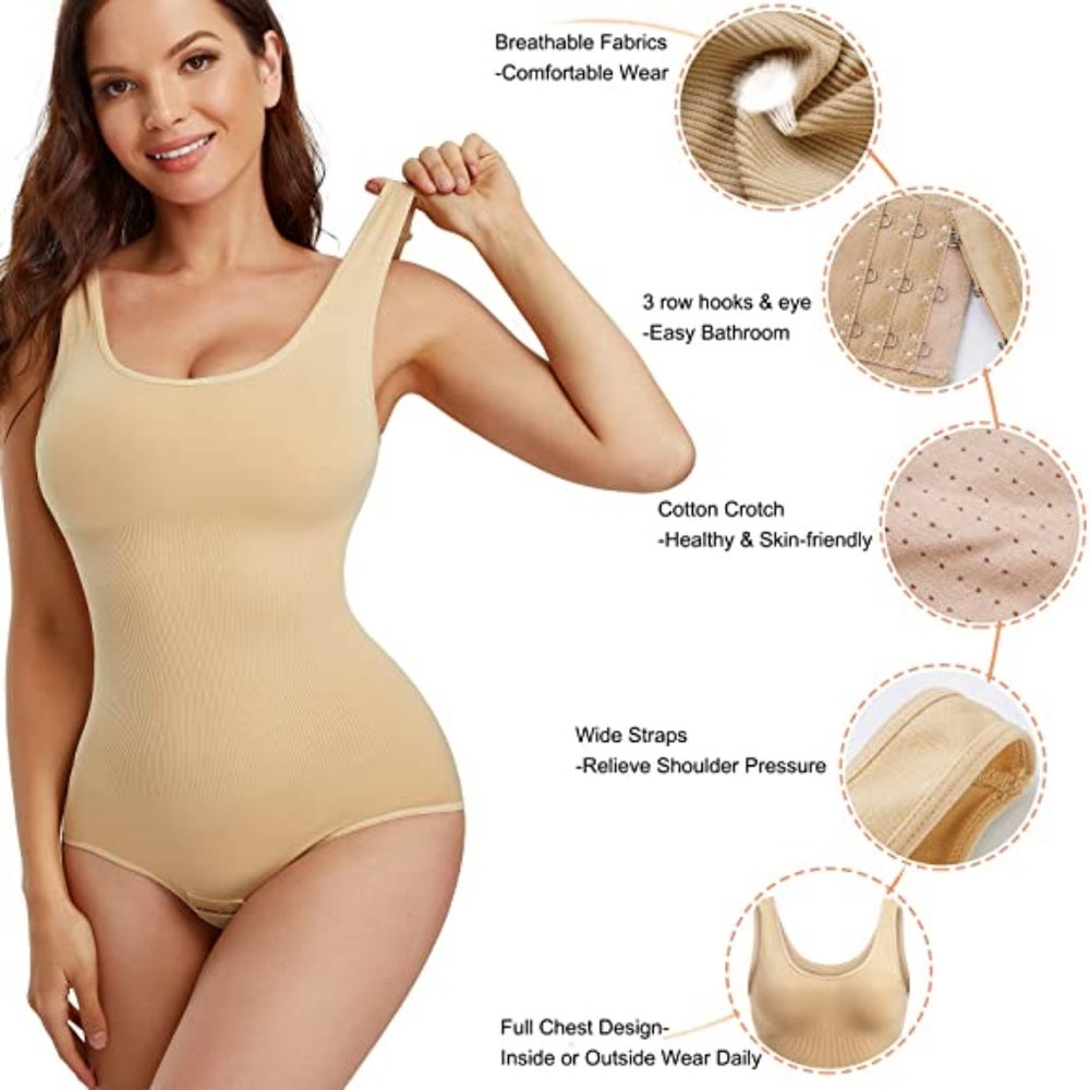 Body Shaper Seamless Bodysuit Tummy Control Fajas Colombianas Waist - Picture 5 of 5